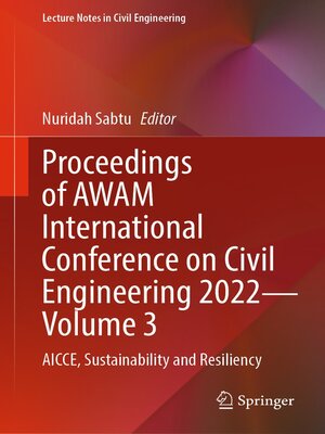 cover image of Proceedings of AWAM International Conference on Civil Engineering 2022--Volume 3